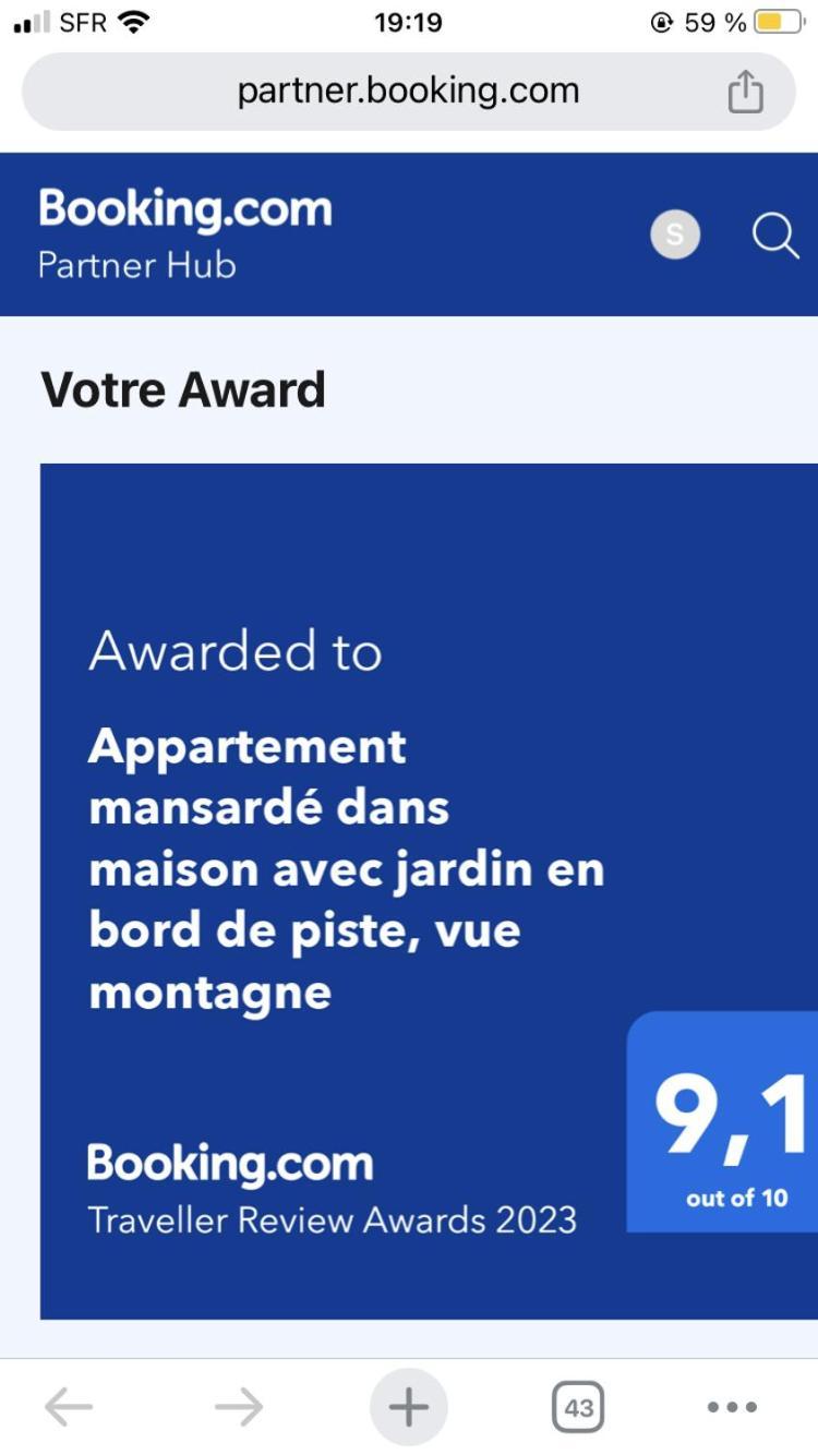 Logement Mansarde Dans Maison Avec Jardin En Bord De Piste, Vue Montagne ليز أوش المظهر الخارجي الصورة